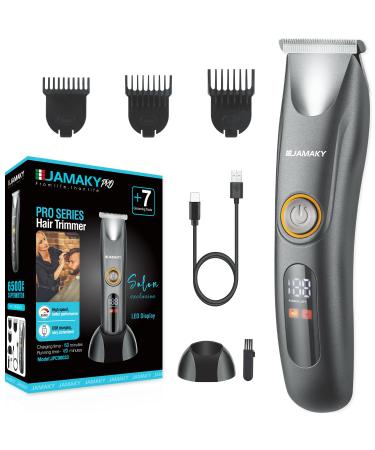 Cordless Hair Trimmer for Men T Liners Clippers for Men with LED Light LED Digital Display Type-C Rechargeable Adjustable Limit Combs (1-3mm)