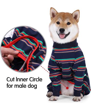 Surgical Recovery Suit for Dogs - Breathable Long-Sleeved Pajamas Postoperative Abdominal Wound Protection Alternative to Cone - One-Divider Design (1 Pack) - Buy Online on GoSupps.com