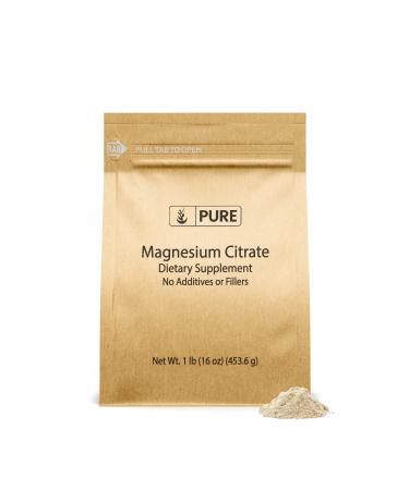 Pure Original Ingredients Magnesium Citrate (1lb) Magnesium Supplement Unflavored Dissolves Easily 1 Pound (Pack of 1)