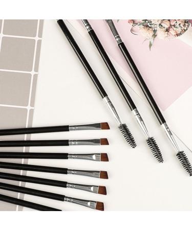 Double Ended Eyebrow Brush Angled Brow Brush with Spoolies Portable Makeup Tool 5.9in - Buy Online on GoSupps.com