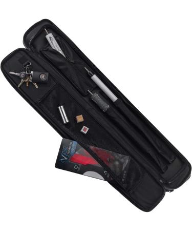 LUCASI Tournament Pro 4x8 Pool Cue Case - Carbon Black 4x8 with Jump Break Extensions and Extra Shaft - Buy Online on GoSupps.com