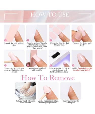 Nail Adhesive Wrap - Semi Cured Gel Nails Strips (Black French Style) - Buy Online on GoSupps.com