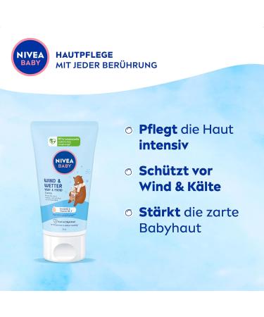 Nivea Baby Wind & Weather Cream - Protects Against Cold | Moisturizer with Almond Oil & Shea Butter for Delicate Skin (50 ml) - Buy Online on GoSupps.com