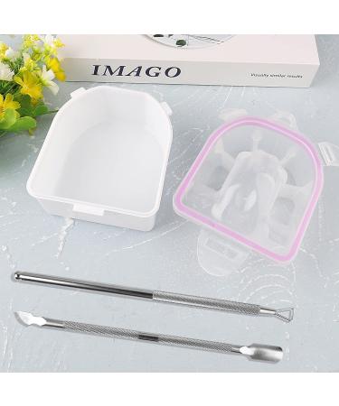 3-in-1 Professional Nail Soaking Bowl for Acrylic Nails - Gel Polish Remover & Cuticle Care Set - Salon-Quality Manicure at Home - Universal Pink Bowl - Buy Online on GoSupps.com