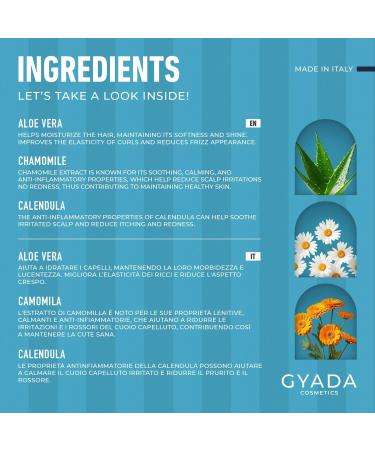  GYADA COSMETICS GYADA COSMETICS Ultra gentle shampoo with soothing action for sensitive skin and frequent washes with aloe vera chamomile and calendula 250 ml - Buy Online on GoSupps.com