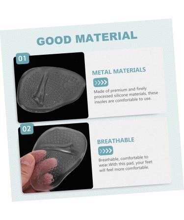 FOMIYES Self-Adhesive Heels Mat - 4 Pairs Non-Slip Half Socks for Women | Dressy Shoe Grip Pads for Comfort & Stability - White 10x7x0.8CM - Buy Online on GoSupps.com