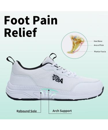 Buy QAUPPE Plantar Fasciitis Shoes for Men - Wide Diabetic Walking Sneakers with Arch Support & Cushioning for Swollen Feet | Sizes US7-13 - Free Shipping - Buy Online on GoSupps.com