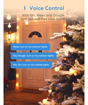 meross Outdoor Smart Plug - Compatible with Apple HomeKit, Alexa, Google Assistant - Waterproof WiFi Outlet for Remote Control - Timer, FCC/ETL Certified - 2 Sockets - Buy Online on GoSupps.com