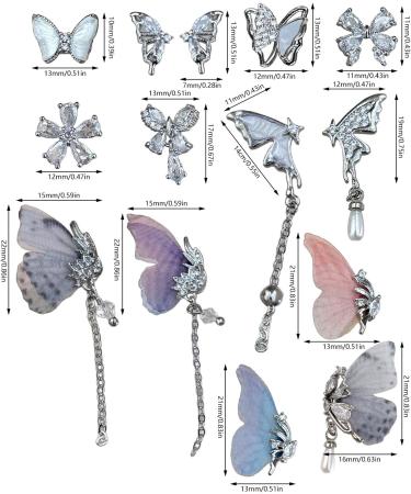 3D Butterfly Nail Art Rhinestone Diamond Zircon For Nail Art Design Jewelry Making - Buy Online on GoSupps.com