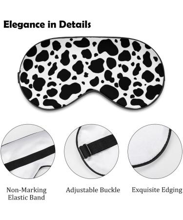 Black and White Cows Sleep Mask for Women | Adjustable Eye Shades with Elastic Strap - Perfect for Comfortable Sleep - Buy Online on GoSupps.com