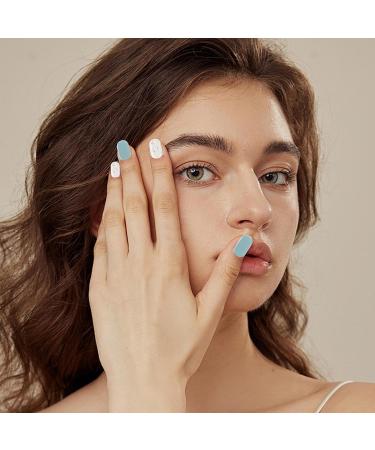 Semi Cured Gel Nail Stickers Set Natural Gloss Gel Nail Strips | Full Nail Wraps for Women Nails Art Fingernail Manicure Stickers Long Lasting Easy to Apply Adhesion - Buy Online on GoSupps.com