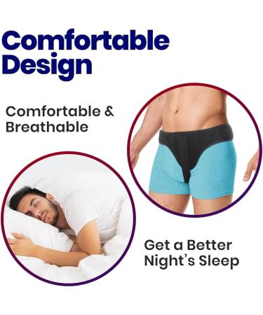 Inguinal Hernia Belt for Men & Women | Pain Relief & Support Brace | Universal Fit Comfortable Wear | Ideal for Recovery & Surgery - Buy Online on GoSupps.com