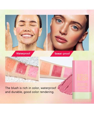 Blushers for Cheeks Make Up - Creamy Lightweight Multi-Stick for Face Eyes & Lip - Long-lasting 3-in-1 Multi-Use Blusher Contour Stick - Moisturize and Blendable Blush for Nature Look (Shy Pink) 1#shy pink 1 g (Pack of 1) - Buy Online on GoSupps.com