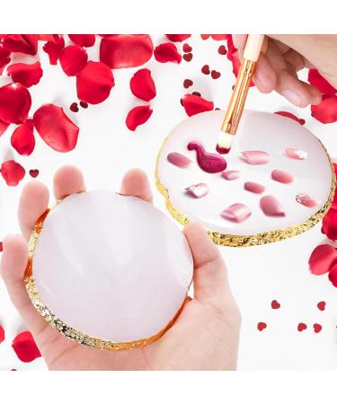 Resin Nail Art Palette - Gilded Edge Color Mixing Tray for DIY Nail Gel & Polish Display | Premium Nail Art Supplies - Buy Online on GoSupps.com