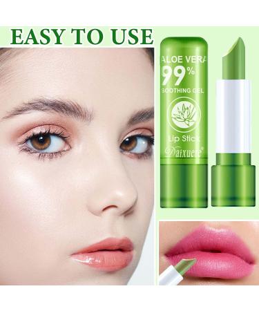 WENJLYJ 8 PCS Aloe Vera Lipstick Set | Color Changing Magic Temperature | Long-lasting & Nutritious Lip Gloss Kit for Women - Buy Online on GoSupps.com