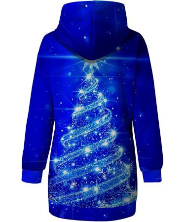 Shop Women's Christmas Elk Hooded Sweater Dress | Festive Cartoon Sweatshirt for Holiday Cheer - Buy Online on GoSupps.com