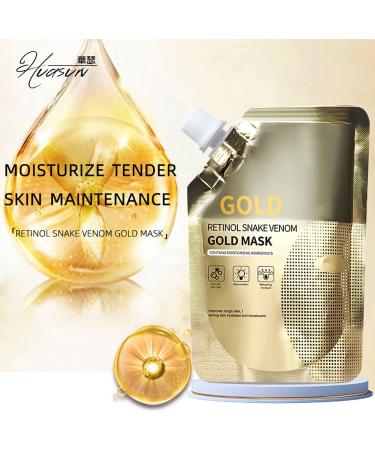 Retinol Snake Venom Gold Mask Anti-Aging Gold Face Mask Deeply Cleans Moisturizing Skin New Gold Mask Rejuvenating Gold Peel Off Mask Dry Skin(2pc) - Buy Online on GoSupps.com