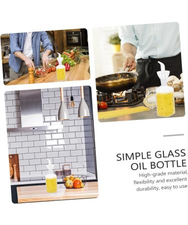 ABOOFAN Glass Containers 1pc Glass Oil Bottle Oil Filter Pot Liquid Kitchen Oil Dispenser 16.5X5.5CM Transparent - Buy Online on GoSupps.com