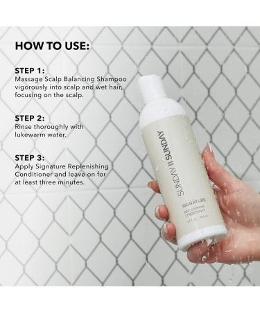 SUNDAY II SUNDAY Signature Replenishing Conditioner - Hydrate & Restore Dry Damaged Hair Decrease Breakage 12 fl oz - Buy Online on GoSupps.com