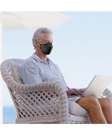 50pcs 4-Ply KF94 Black Face Masks | Breathable 3D Design | Protective Face Filter | No Pain Earloop - Buy Online on GoSupps.com