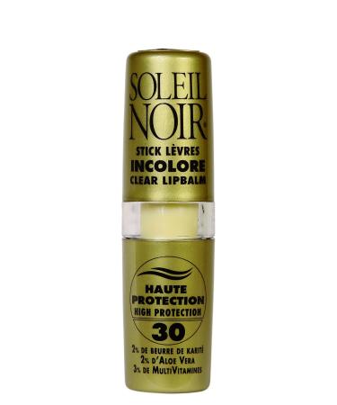 Soleil Noir - Stick Levres Incolore Indice 30 Protection Solaire 1 unit (Lot de 1)