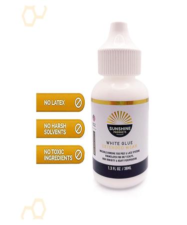 Sunshine Hair Replacement Glue - Extended Hold for Poly & Lace Hairpieces - Waterproof Bonding, Skin Safe - Buy Online on GoSupps.com