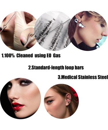 SOTICA 50pcs Piercing Needles Set - Hollow Needles for Ear Nose Navel Nipple, Mixed Sizes 12G-20G, Body Piercing Supplies - Buy Online on GoSupps.com
