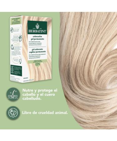  Herbatint Herbatint Gel Hair Color 10N Platinum Blonde 170ml ammonia-free optimal gray coverage with 8 organic extracts ideal for sensitive skin - Buy Online on GoSupps.com