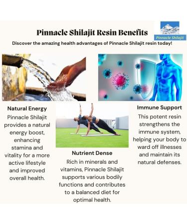 Pinnacle Premium Gold Grade Shilajit Resin 100% Himalayan Shilajit from Gilgit Baltistan Potent Natural Energy Focus & Immune Support Ancient Ayurvedic Vitality Supplement - 30g 1.06 Ounce (Pack of 1) - Buy Online on GoSupps.com