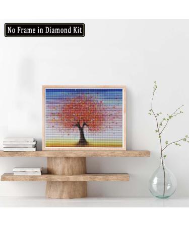 Colorful Tree Plant 5D Diamond Painting Kit - Round Full Drill Crystal Rhinestone Embroidery Cross Stitch Diamond Arts - 12x16 Inch - Buy Online on GoSupps.com