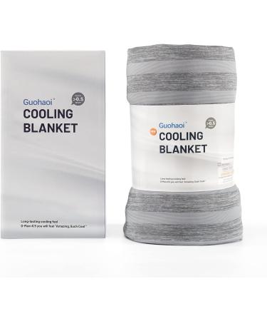 Guohaoi Cooling Blanket King Size - Absorbs Heat for Hot Sleepers, Oeko-Tex Certified Cool Fiber, All-Season Comfort - Grey 90x108 - Buy Online on GoSupps.com