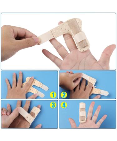 SAVITA 2pcs Finger Splints for Broken Finger Protection and Pain Relief - Composite Cloth Trigger Finger Splints for Straightening - Complexion Breathable Design - Buy Online on GoSupps.com