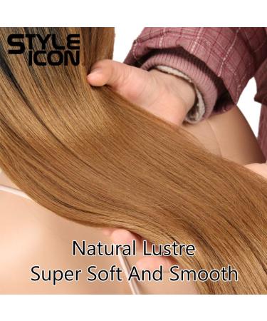Shop Style Icon 61cm Lace Front Wig - Ombre Medium-Parting Synthetic Hair with Baby Hair | 130% Density | International Shipping Available - Buy Online on GoSupps.com