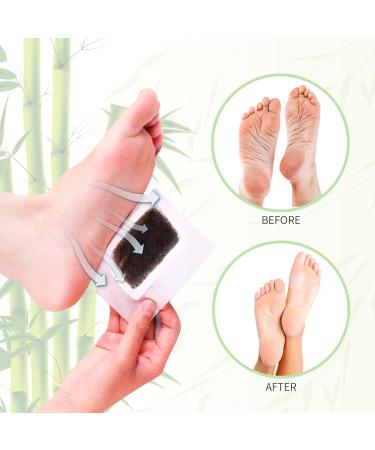 GoodBeauty Foot Pads(12pcs) Ginger Powder Bamboo Vinegar Foot Patches for Foot Care Natural Cleansing Foot Pads Adhesive Sheets for Pain Relief Relieve Stress Improve Sleep Relax Body - Buy Online on GoSupps.com