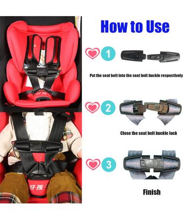 Baby Car Seat Safety Belt Buckle Lock - Children's Harness Clip for Car Seat Chest Strap - Black - Buy Online on GoSupps.com