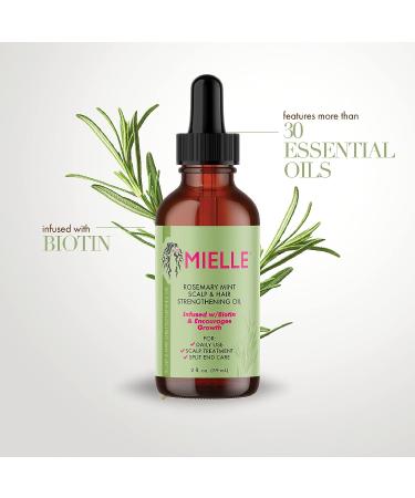 Mielle Organics Rosemary Mint Scalp & Hair Strengthening Oil + Strengthening Hair Masque Bundle - Buy Online on GoSupps.com