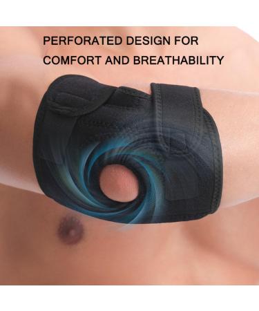 Adjustable Elbow Brace for Tennis Elbow Support | Tendonitis & Arthritis Relief - 38cm Black - Buy Online on GoSupps.com