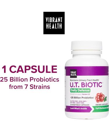 Vibrant Health U.T. Biotic Probiotic Support - 30 Capsules for Bladder & Urinary Health - Buy Online on GoSupps.com