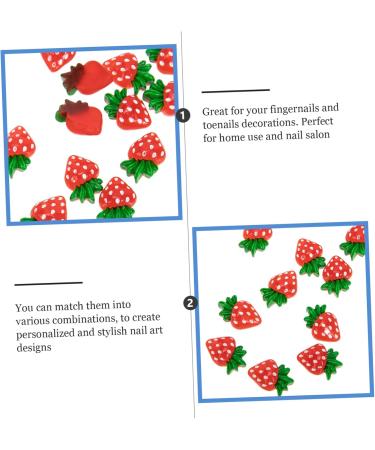 FRCOLOR 90 Pieces Nail Art Accessories Fruit Nail Art Discs Nail Strawberry Charms Nail Art Fruit Pendant Nail Jewellery Fruit Slices for Nails Manicure Pendant Resin 3D Nail Flakes Acrylic - Buy Online on GoSupps.com