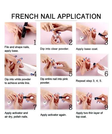 Aikker Dip Powder Nail Kit Starter 8 Colors with Essential Liquid for French Nail Design - Professional Salon Set AK09 - Buy Online on GoSupps.com