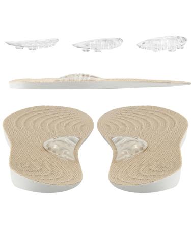 Supination Insoles for Men and Women-Orthotic Corrective Inserts Adjustable Arch Support Medial & Lateral Heel Wedge Insoles for Over Supination Plantar Fasciitis Knee Pain O/X Leg (10.4 in)