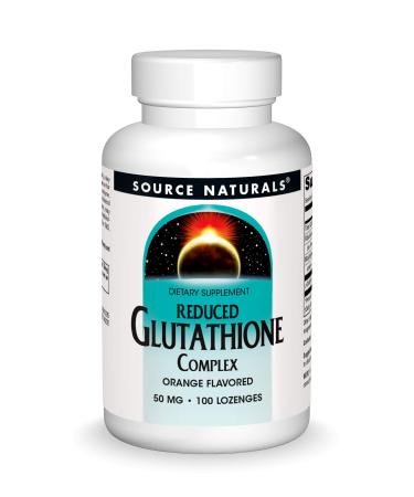 Source Naturals Reduced Glutathione Complex Orange Flavored 50 mg 100 Lozenges