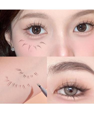Huyath Eyelash Pencil - Double Tip Liner Eyeliner Waterproof Long Lasting Black Make Up Pens Lower Eyelash Pencil for Women Makeup Adults Gray-black - Buy Online on GoSupps.com