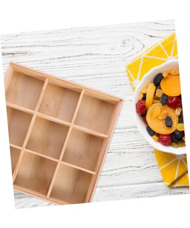 BUGUUYO Dry Fruit Case Storage Box Food Tray Fruit Wood Tray Delicate Wood Case Food Serving Case Compartment Wooden Box 27.80X27.80X6.00CM As Shown - Buy Online on GoSupps.com