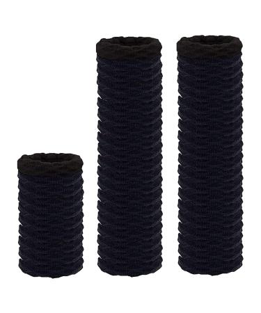 Kafeiya 50 pieces hair ties hair ties black elastic seamless cotton elastic hair ties for all hair types and braids