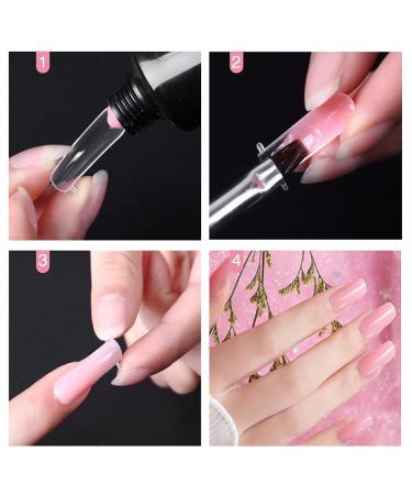 120 Pieces Artificial Fingernails Set - Dual-Ended Acrylic Brush & Nail Tip Clips for DIY Nail Art - Perfect for Women & Girls - Buy Online on GoSupps.com