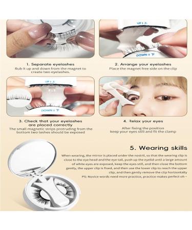 Natural Magnetic Eyelashes - Creative Magnets False Eyelashes - Natural Look Magnetic Eyelashes with Applicator Reusable Magnetic Lashes No Glue 3 Magnet False Eyelashes - Buy Online on GoSupps.com