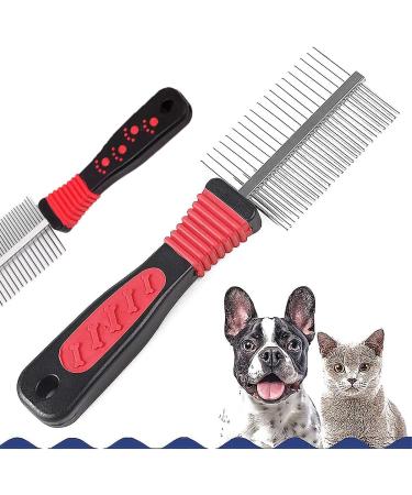 Deshedding Tool & Pet Grooming Professional Metal Shedding Brush Pet Cat Dog Grooming Comb Trimmer Tool Double Sided Fur Rake Tool - Buy Online on GoSupps.com