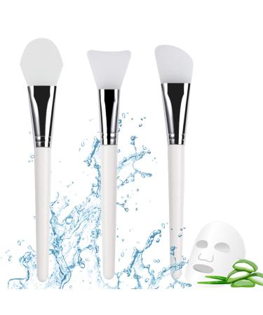 3 Pieces Silicone Facial Mask Brush Set Hairless Facial Mud Applicator Blending Brush Makeup Beauty Tool - Buy Online on GoSupps.com
