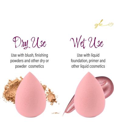 Makeup Sponges 2 Pc Set- Makeup Blender for Beauty Application Latex-Free Liquid and Dry Cosmetics Cream Powder Soft Highly Dense Large and Mini Travel Sponge from GK by BEHA Life (1 Pink) Pink 1 - Buy Online on GoSupps.com